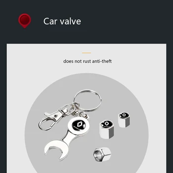 

4PCS Car New Metal Wheel Tire Valve Core Caps Anti-theft For RENAULT ARKANA Alaskan KOLEOS Espace Frendzy Car Styling Accessorie