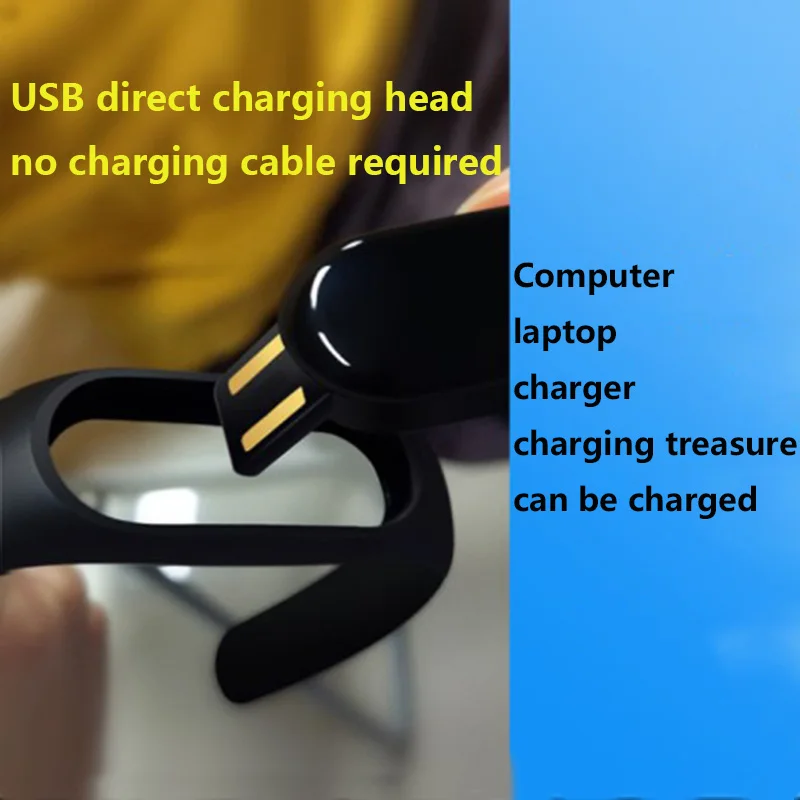 Black Smart Wristband Bracelet Sports Health Heart Rate Blood Pressure Monitoring Fitness Tracker Watch Leisure Watch Reloj