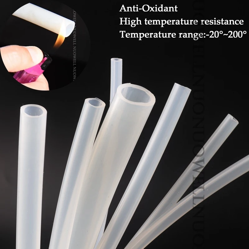 5m Silica Gel Hose I.D 2-32mm Heat Resistant Aquarium Silicone Tube Flexible AirPump Soft Pipe Automobile Fuel Tank Vacuum Hose