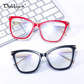 

Dollage Anti Blue Light Glasses Frame Women TR90 Cat Ears Eyeglasses Computer Eye Protection Optical Eyewear Unisex C027