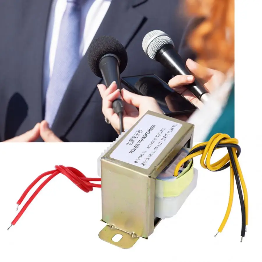 12V 30W Трансформатор из чистой меди Вход AC 220V выход Двойной для 2 1-канальной платы