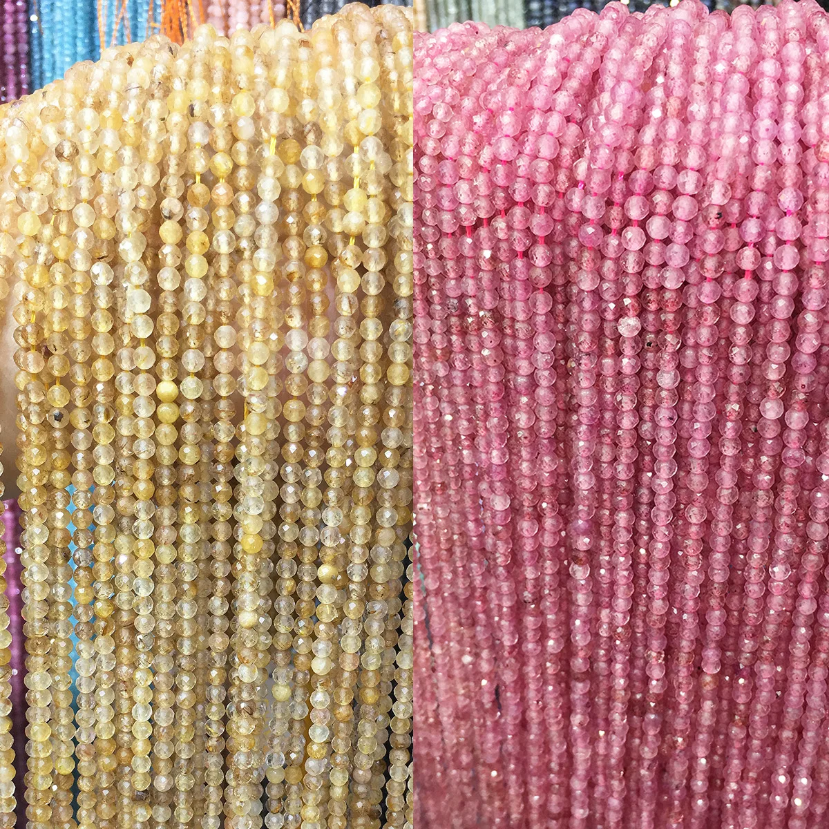 Natural Blonde Crystal Faceted Beads Charm Sliced Strawberry Small DIY Jewelry Making Bracelets Necklaces 16 Inch | Украшения и