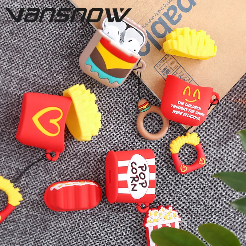 Новое поступление McDonald прочный силиконовый чехол для наушников для Airpod зарядная коробка для Airpods чехол Аксессуары для Airpods