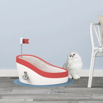 オンライン ヨット猫爪グラインダー爪グラインダー大型段ボール猫猫着用ウェアラブル収納猫のおもちゃ猫用品耐久性のある楽しい猫木