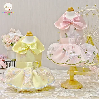 

Love Princess Flower Dog Dress Vest Pet Products High Quality Clothing For Dogs Cat Chihuahua Teddy Pet Puppy Dog Clothes Rabbit