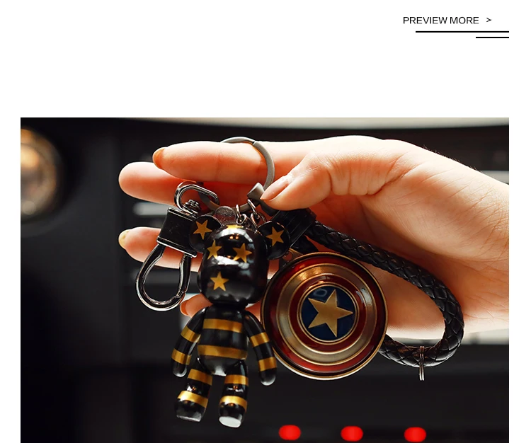 Капитан Америка щит Мстители брелок Марвел Авто Человек-паук брелок Бэтмен аксессуар креативный модный подарок