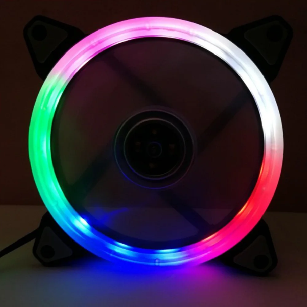 Вентилятор охлаждения компьютера светодиодный вентилятор охлаждения RGB 12 см DC 12 В бесщеточный кулер для компьютера корпус ПК процессор K3M9F