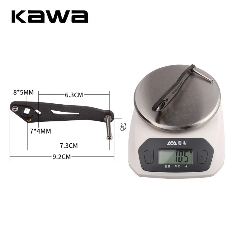 Kawa Fishing Reel Handle Carbon Fiber Materails Fishing Rocker Length 92mm Hole Size 8X5 And 7X4mm Suit For Abu/Daiw/Shima DIY