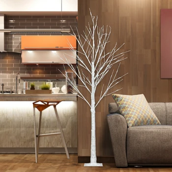 

4FT Snowflake Christmas Tree with 48 LED Lamp Chritmas Supplies Home Decoration BJStore