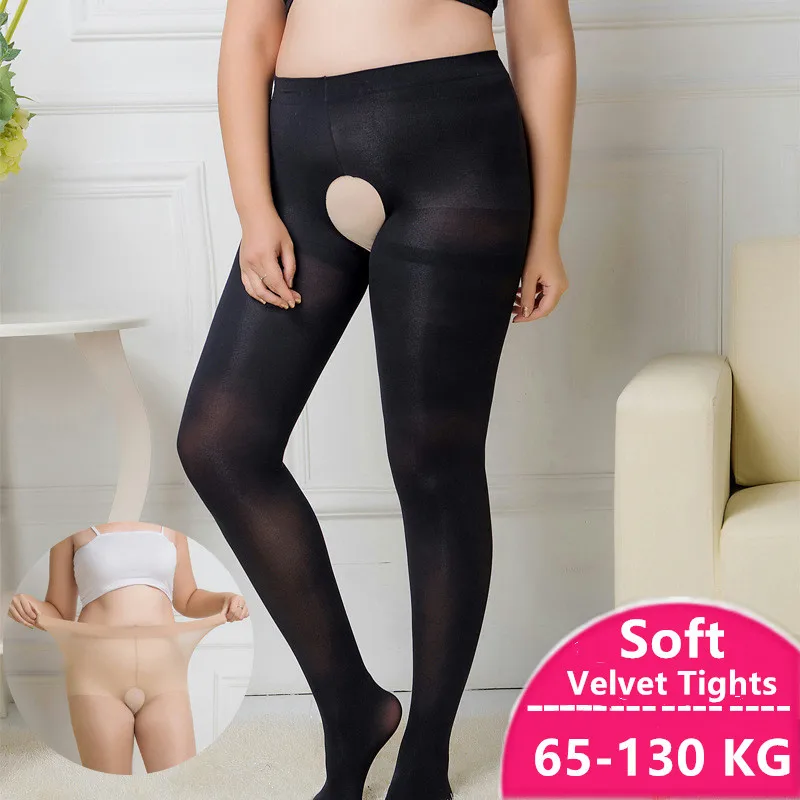 Crotchless Women Pantyhose Plus Size 