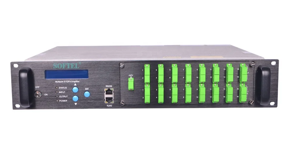 Softel 1550nm Amplifier CATV 23dBm 16 Port EDFA