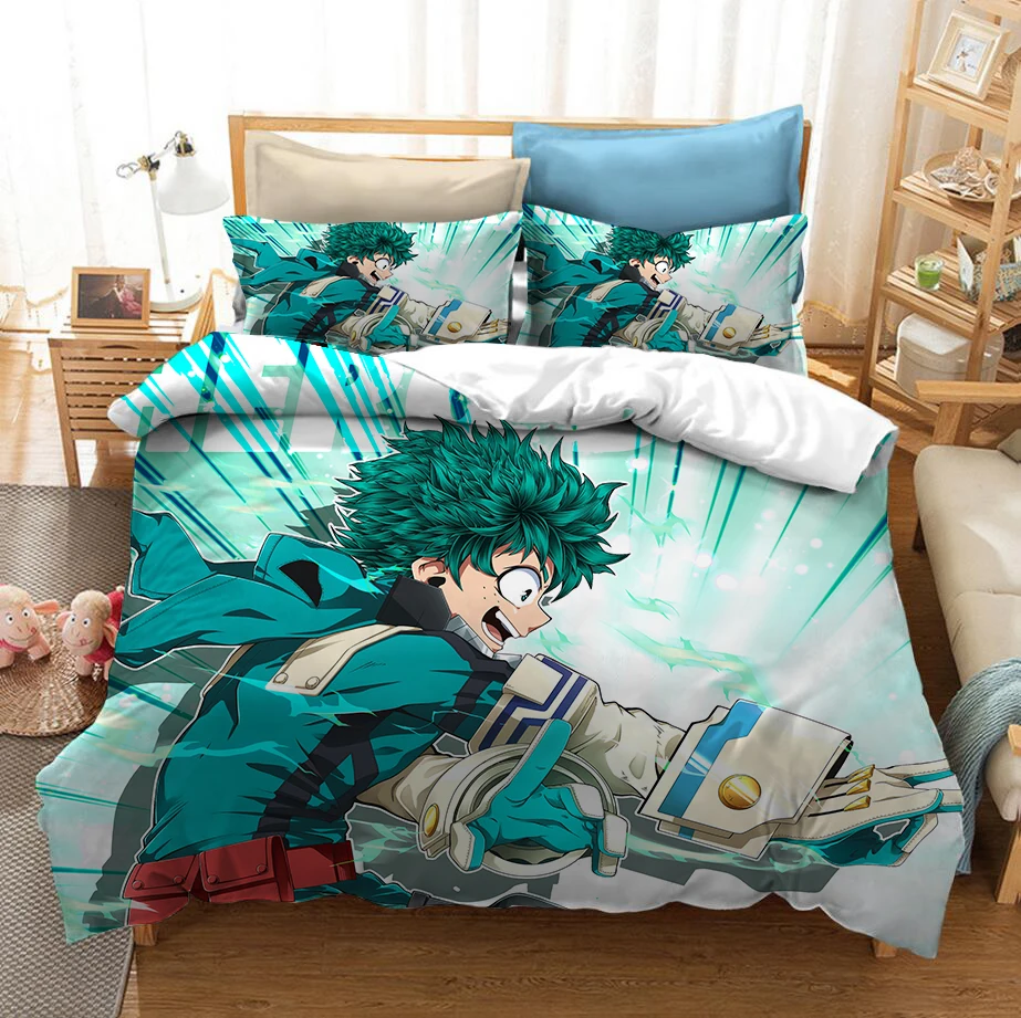 Japan Anime My Hero Academia 3D Printed Bedding Set Duvet Covers Pillowcases Comforter Bedding Set Bedclothes Bed Linen 02