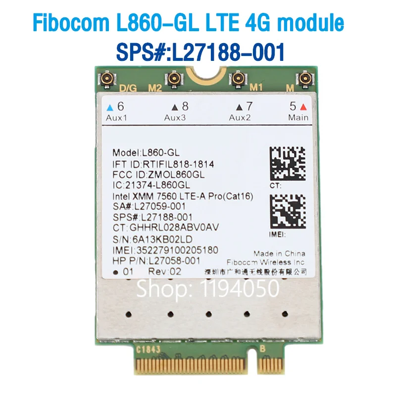 Fibocom L860-GL 4G LTE модуль SPS # L27188-001 карта для HP Elitebook X360 830 840 850 | Компьютеры и офис