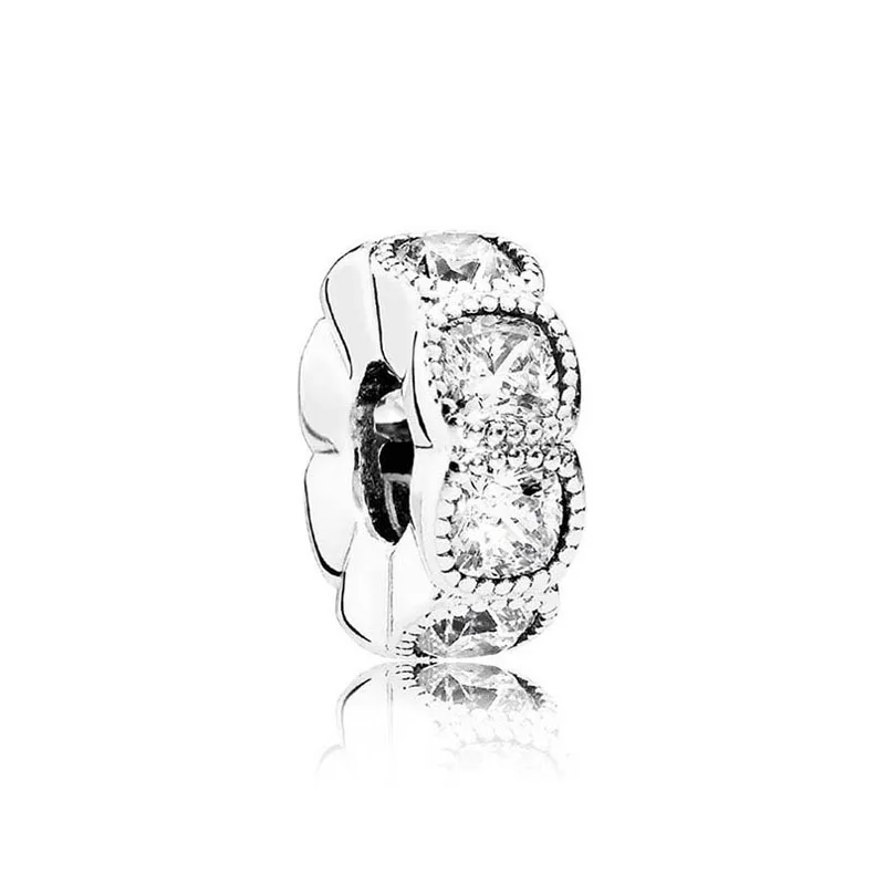 Authentic 925 Sterling Silver Bead Alluring Cushion Spacer Charm Fit Fashion Women Pandora Bracelet Bangle Gift DIY Jewelry | Украшения и