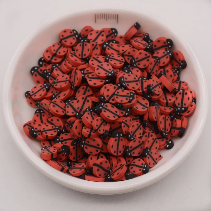 

65g Multi type Ladybug Shape Fimo Polymer Clay Sprinkle for Phone Decoration,Scrapbook Shaker Card DIY,Slime Filler Filling
