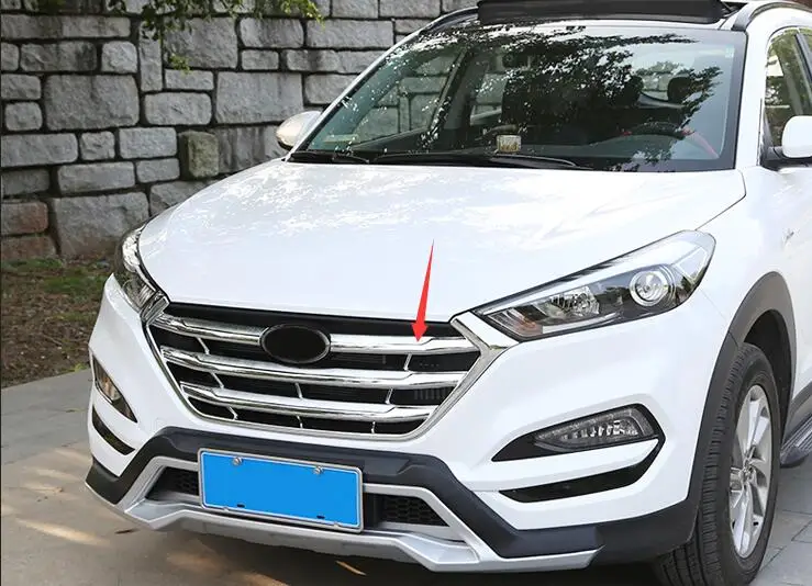 Автомобильный Стайлинг для Hyundai Tucson ABS Хром Передняя решетка облицовки радиатора автомобильные аксессуары
