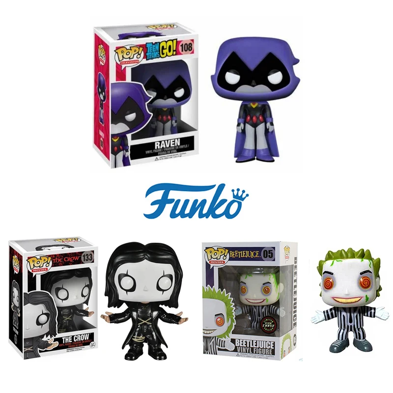 

Funko Pop The Crow Teen Titans Go Raven Vinyl Figure Toys Dolls Collection PVC Action Figure Toy Model Toys Halloween Gifts