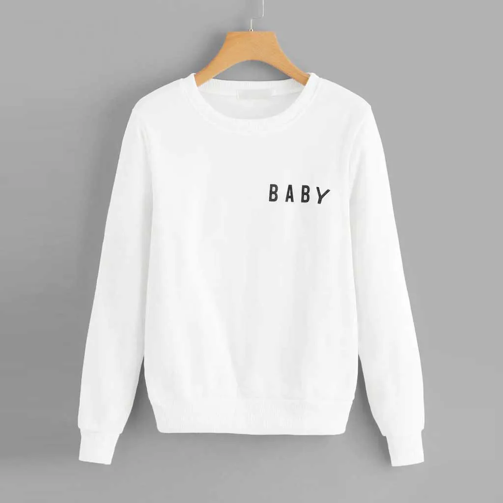 Hoodies Women Autumn 2019 Letter Long Sleeve o-neck Harajuku Streetwear Hoodie Hoodies And Sweatshirts Women Pullovers Clothes