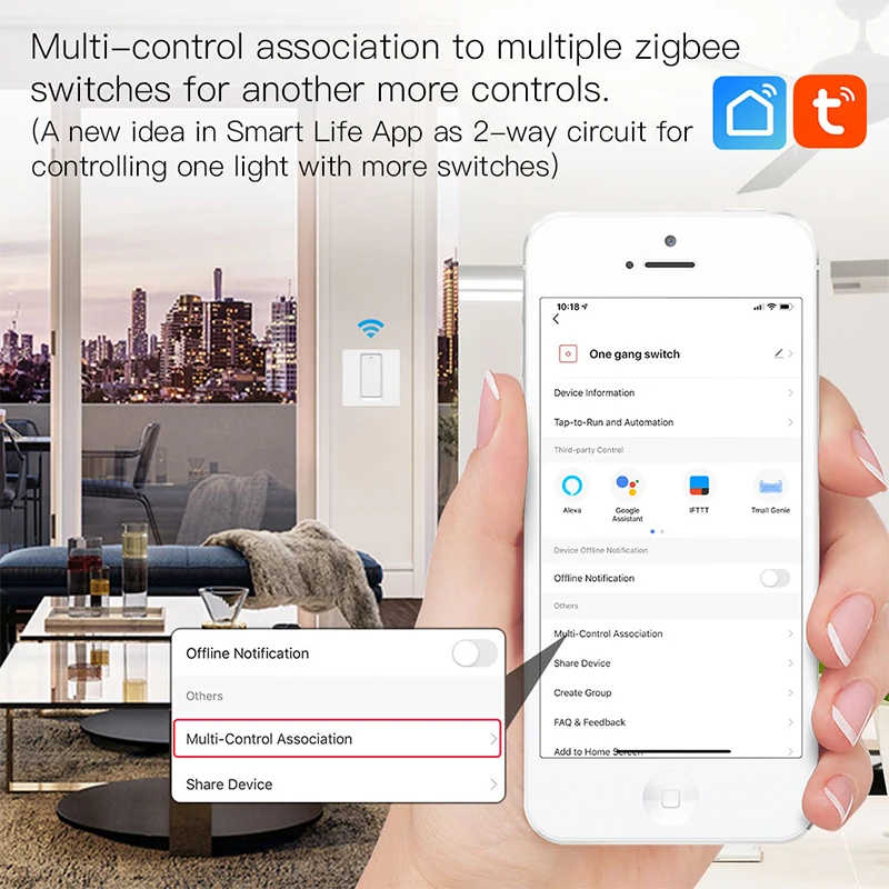 Smart Life Tuya пульт дистанционного управления WiFi ZigBee умный кнопочный переключатель