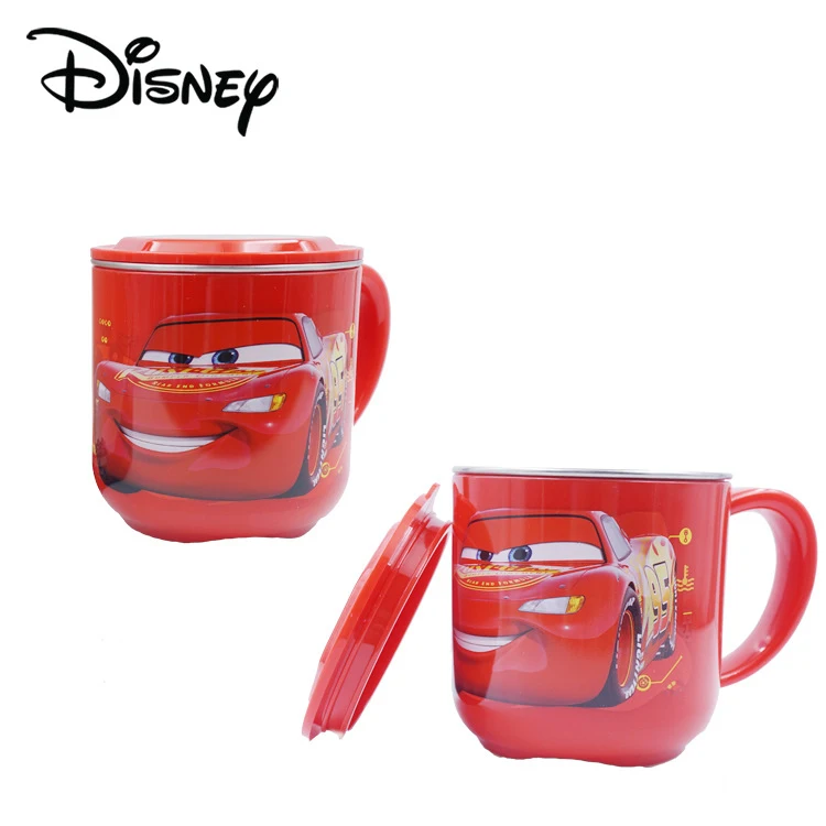 Disney детская чашка; обувь на плоской подошве 304 Нержавеющая сталь стаканчики посуда двойной изотермическая чашка кофе кружки - Цвет: Car
