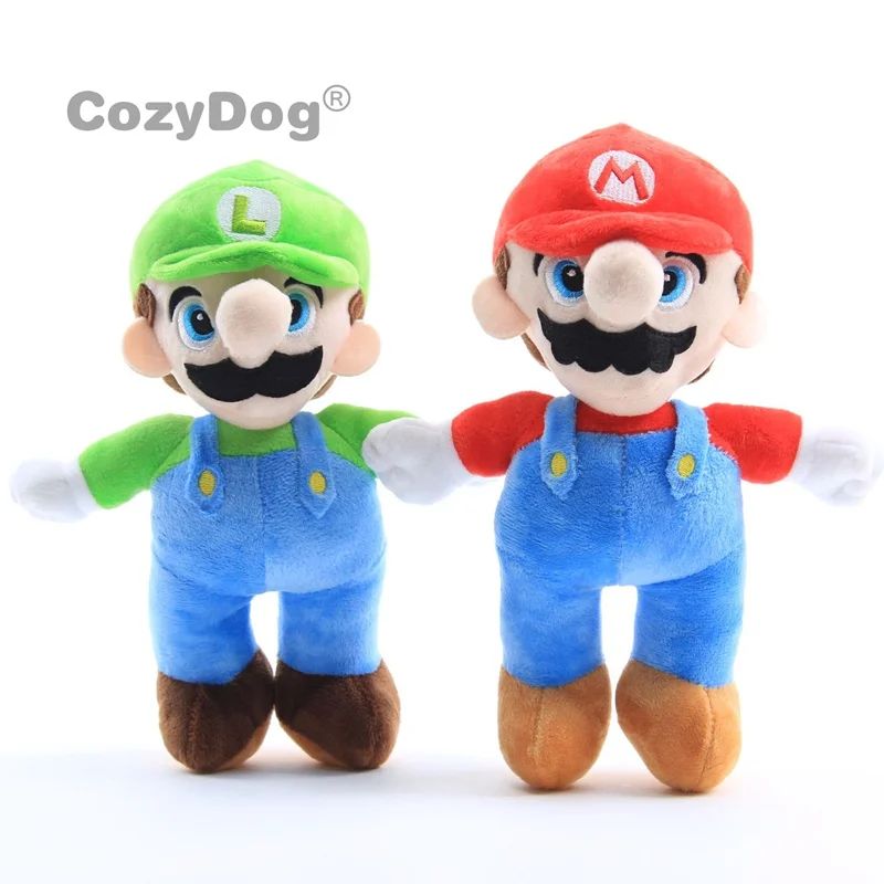 2 шт. плюшевые игрушки Марио и Луиджи Куклы Мягкие животные игрушки Япония мультфильм Аниме Мягкие животные игрушки дети подарок на день рождения мальчика