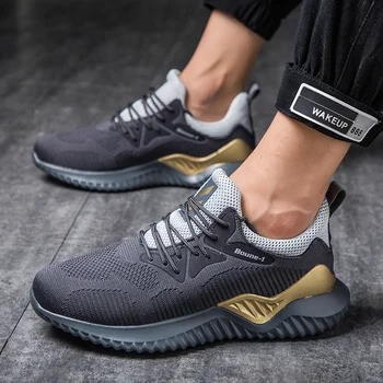 

Summer Casual Men'S Sneakers Flying Weaving Mesh Men Shoes Breathable Air Cushion Outdoor Fashion Footwear Sneakers For Men