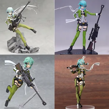 

japanese anime Sword Art Online Joint movable Sinon Kirito AsunaYuuki PVC action figure toys Decoration Collectible model toys