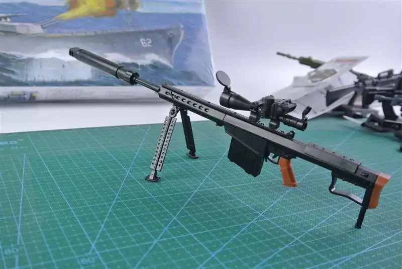 1:6 M82A1 Барретт снайперская винтовка Сборная модель ружья сборка пластиковое оружие для 1/6 Солдат Военные строительные блоки игрушка
