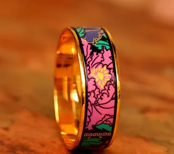 

Factory Outlet High Temperature Fired Enamel Color 20mm Bracelet Bracelet Enamel Color Jewelry Night Peony Series