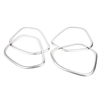 

Car Door Speaker Trim Interior Inner Silver Decor Sticker Replacement Parts