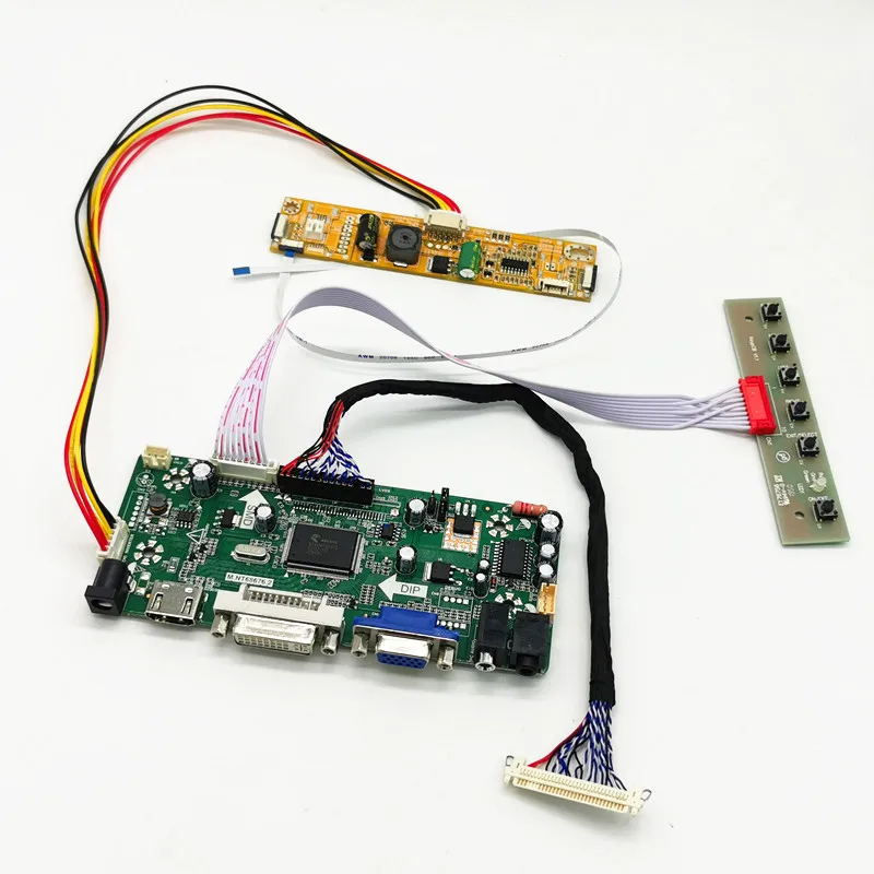 HDMI+DVI+VGA+AUDIO NT68676 LCD Controller Board kit for 22 inch LM220WE5-TLC1 1680*1050 Panel controller board DIY kits |