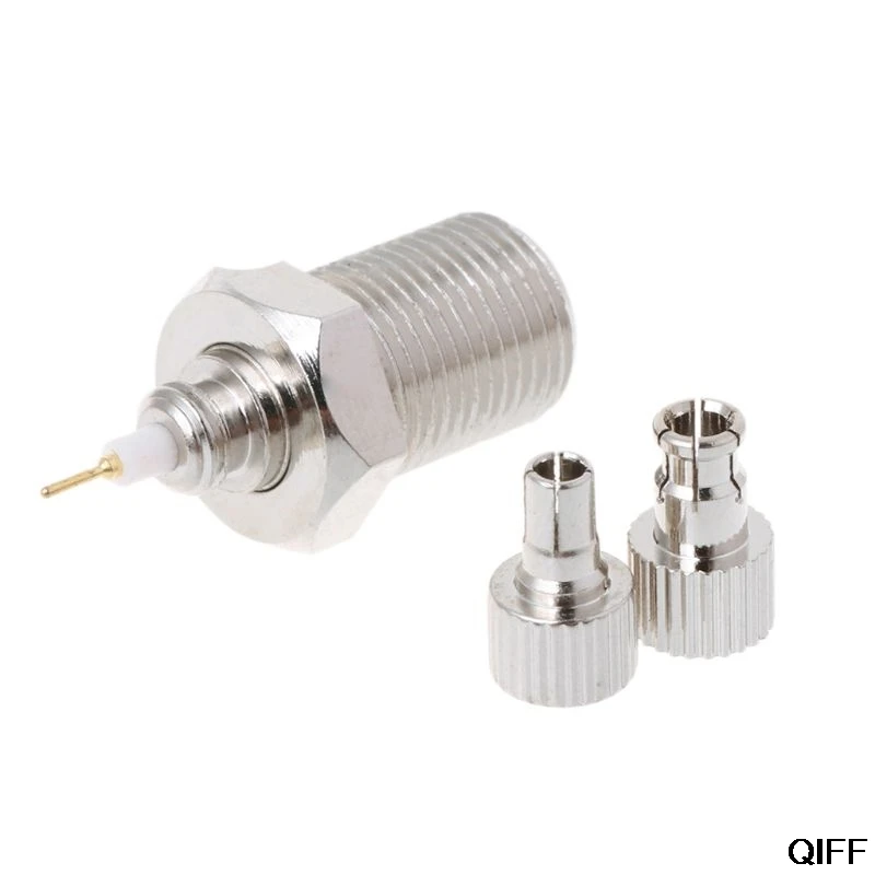 

Drop Ship&Wholesale F Female To TS9 & CRC9 Male Plug Coaxial Adapter RF Connector Nickel Plated July 29