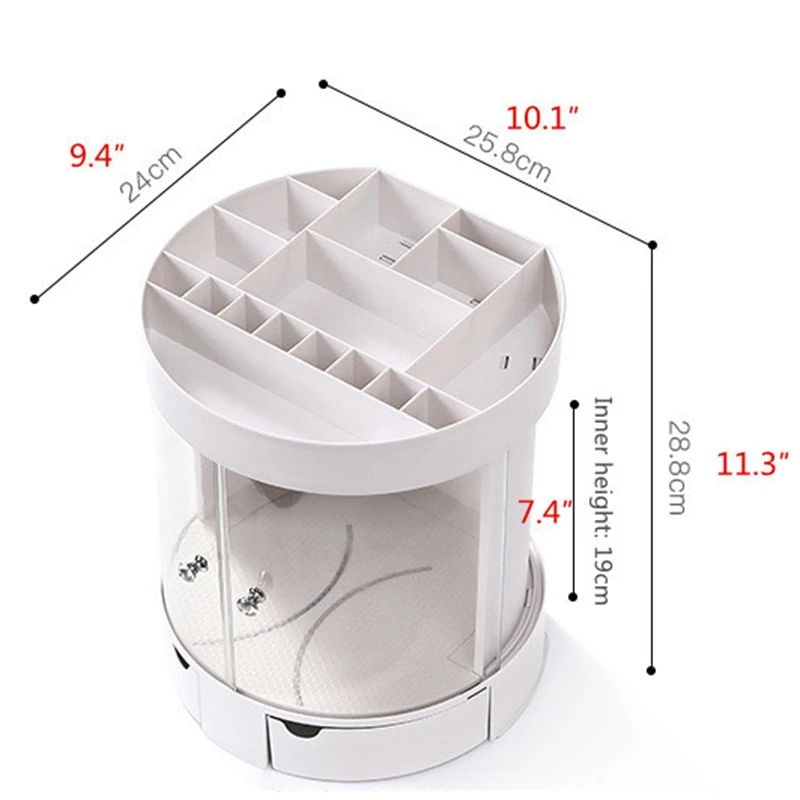 

Desktop Dressing Table Dust-Proof Cosmetic Storage Rack Lipstick Jewelry Case Holder Display Stand Cosmetic Box Makeup Organizer