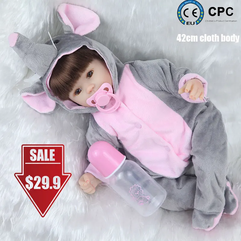 Bebe Reborn Baby Doll Силиконовые 42 см интерактивные Куклы Мягкие куклы реалистичные