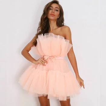 

2020 Zipper Short Party Girl Graduation Prom Dresses Homecoming Dresses Party Evening Dresses Strapless Sleeveless Dress Prom