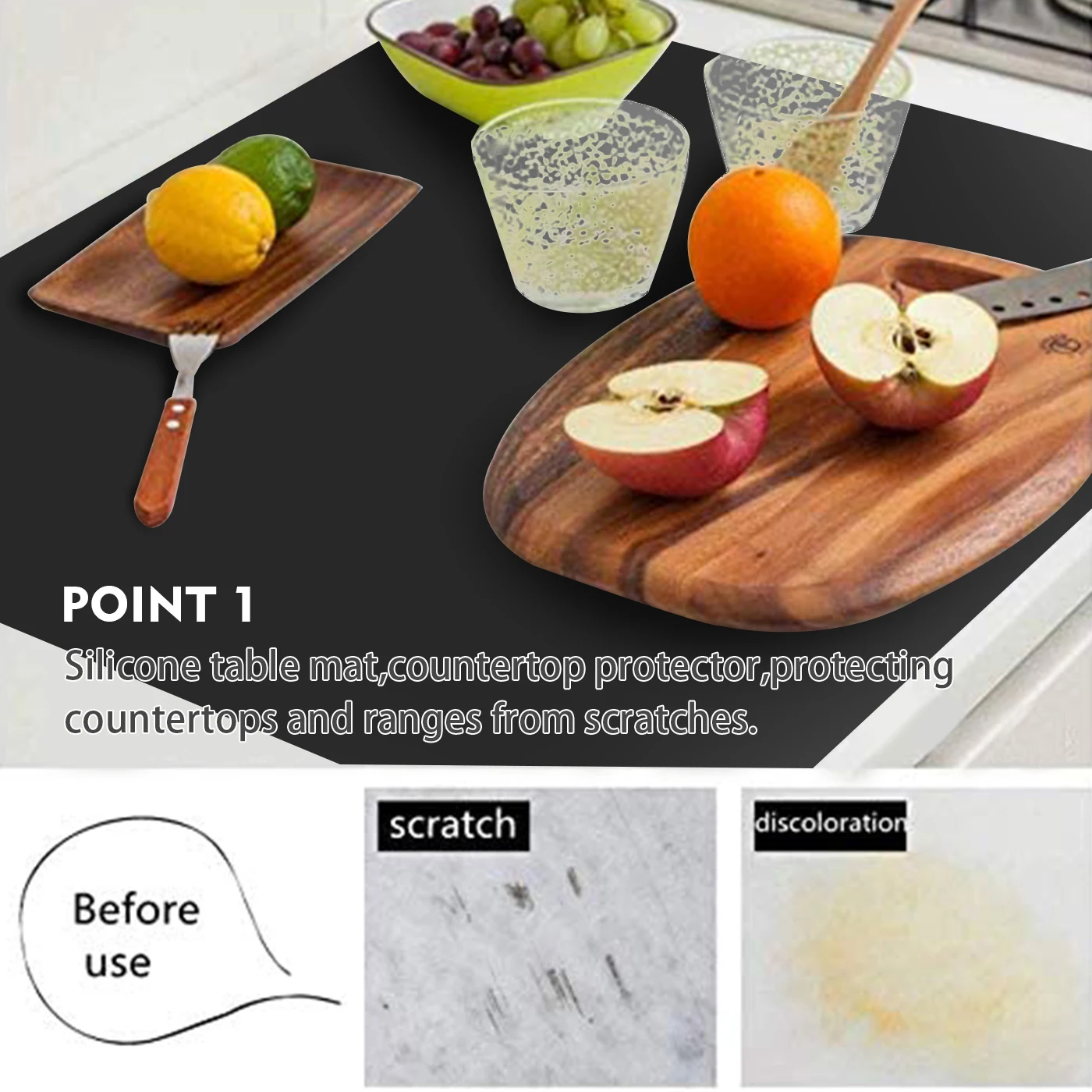 Supmat XL, Super Versatile Extra Large and Thick Heat Resistant Silicone Mat,  Counter Mat (1, Light Gray) - AliExpress