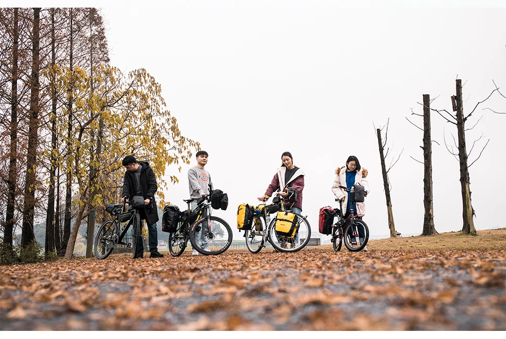 Top RHINOWALK Waterproof Bike Bag 27L Travel Cycling Bag Basket Bicycle Rear Rack Tail Seat Trunk Bags bicycle bags & panniers 17