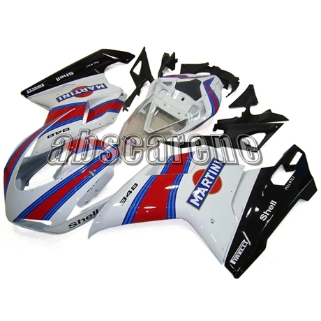 Выполните Обтекатели для поездок на мотоцикле Ducati 1098 848 1198 2007 2008 2009 2010 2011 2012 1098 848 1198 07-12 ABS Кузов белый красные, синие