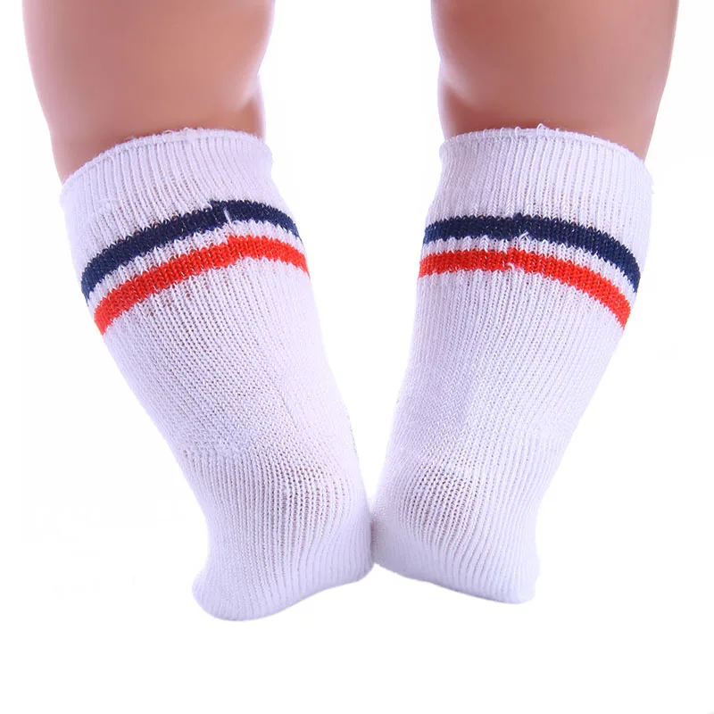 Socks 11 Colors For 18 Inch American Doll Girl Toy & 43 cm Born Baby Clothes Items Accessories & Nenuco Our Generation Gift doll accessories doll clothes accessories plush doll accessories
