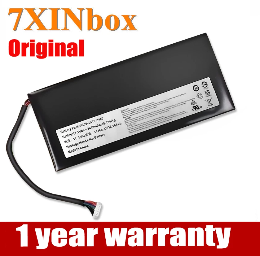 7XINbox 11 1 V 38.184wh 3440 мА/ч оригинал X300-3S1P-3440 ноутбук Батарея для Hasee U45 UI41B U43 HXU4 серии