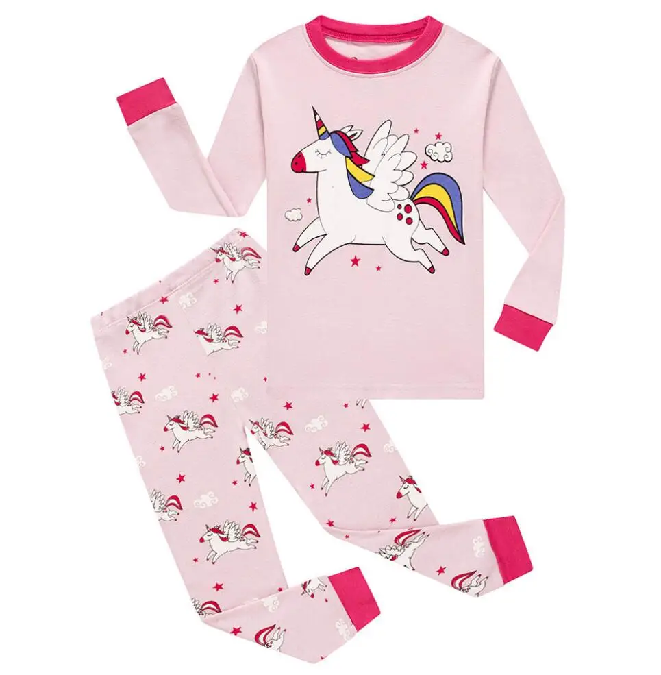 pajamas for kid girl Autumn Children's Clothing Sets Sleepwear Clothes Kids Unicorn Collection Pajamas Set Baby Boys Girls Pijamas Cartoon Home Wear classic children's nightgown