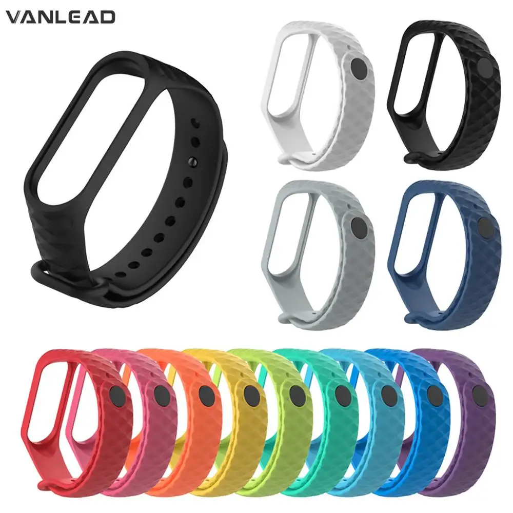 Smart Bracelet Strap Smart Accessories Silicone Diamond replacement Watch Watch For Mi Band Bracelet 3 4 M3 M4 Bracelet Strap