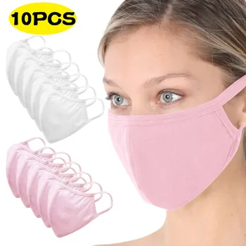 

20pcs Disposable Mask Cotton PM2.5 Filter Bag Adult Reusable And Washable (10 Bags, White And Pink) Face Mask mascarilla