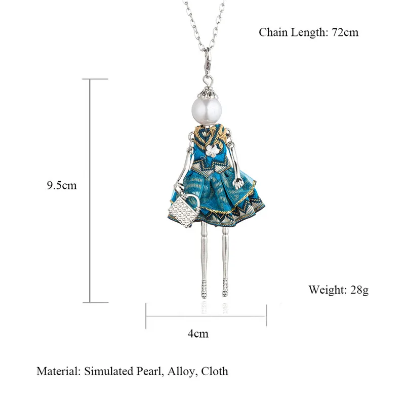 Bohopan, женские модные ювелирные изделия, ожерелье, блестящая кукла со стразами, подвески на шею, цепь, высокое качество, элегантное колье, femme Bijoux