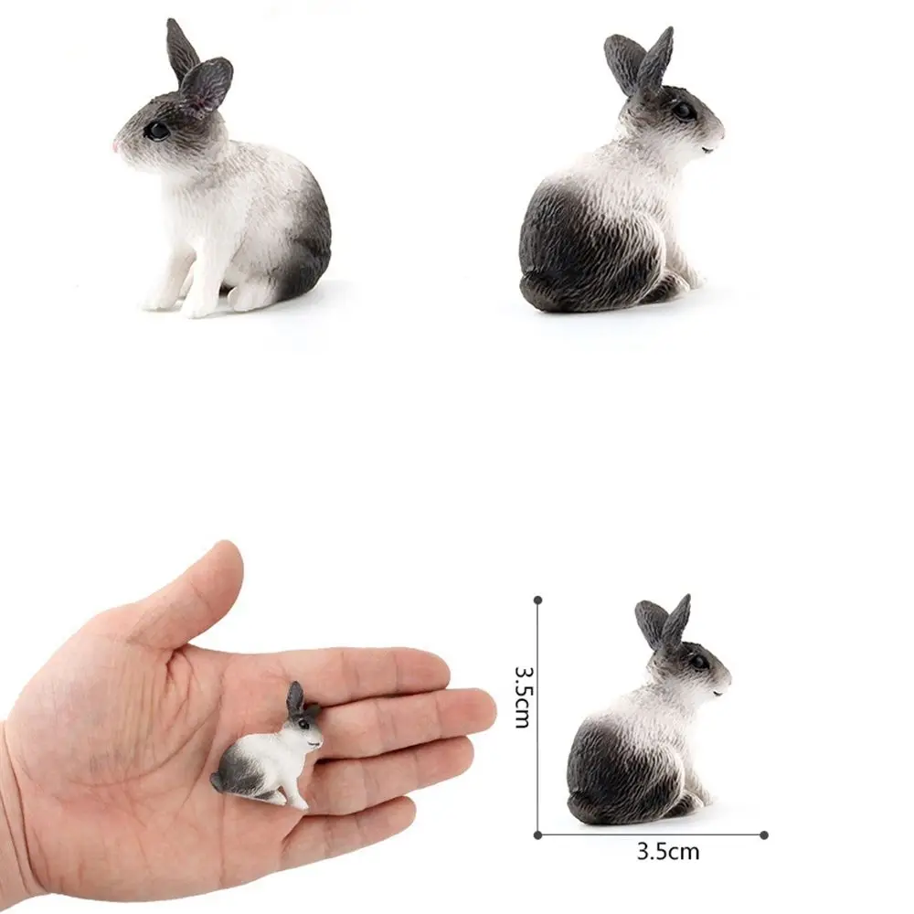 Simulated Zoo Action Figure Farm Rabbit Model Toys for Children - Main Image