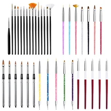 

5/15pcs Nail Art Brush Brushes for Manicure Nail Design Nails Accessories Tool UV Gel Nail Brush Set Silicone Brush Dotting Pen