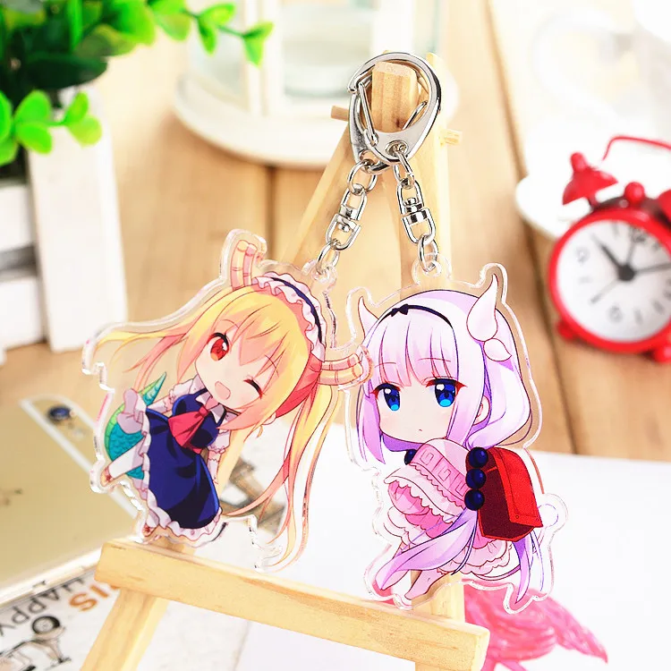 Аниме Kobayashi san Chi no Maid Dragon Torcona косплей мультфильм двойная акриловая сторона брелок