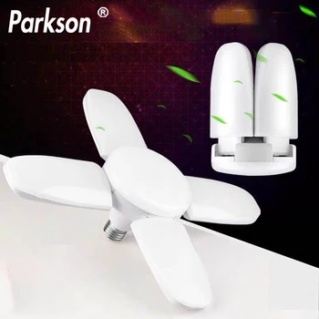 

Foldable Fan Blade Bulb AC 220V E27 LED Bulb Creative Ceiling Fan Lampada Led Lamp folding leaf lamp Angle Adjustable LED Light