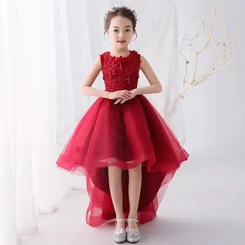 flower girl gown red
