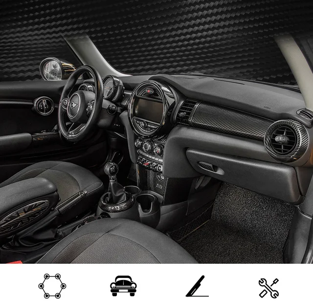 Auto Interieur liefert Carbon Sticker Schutzhülle Dekorative Abdeckung für BMW  Mini One Cooper S F54 F55 F56 F57 F60 Countryman - Automotive Interieur